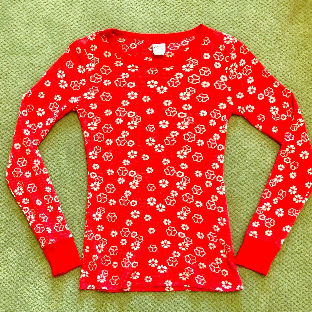 Vintage • Free People • Long-Sleeve Floral Top